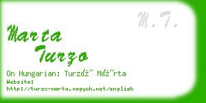 marta turzo business card